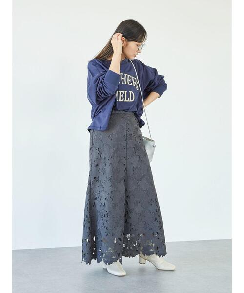 Sugar spoon（シュガースプーン）の「・SUGAR SPOON モチーフレースマーメイドスカート＊（スカート・レディース・チャコールグレー/ベージュ/ネイビー/オレンジ・FREE）」の8枚目の写真