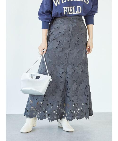 Sugar spoon（シュガースプーン）の「・SUGAR SPOON モチーフレースマーメイドスカート＊（スカート・レディース・チャコールグレー/ベージュ/ネイビー/オレンジ・FREE）」の15枚目の写真