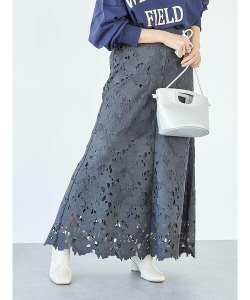 Sugar spoon（シュガースプーン）の「・SUGAR SPOON モチーフレースマーメイドスカート＊（スカート・レディース・チャコールグレー/ベージュ/ネイビー/オレンジ・FREE）」の16枚目の写真