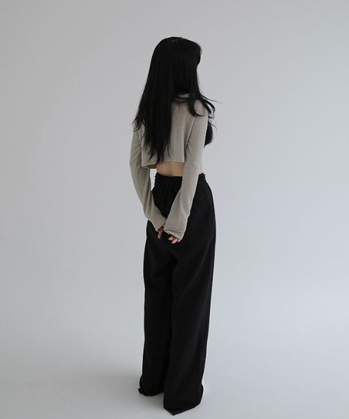MANGROVE(マングローブ)の「ストリングベルトリラックスストレートスラックス(スラックス・レディース・ブラック/グレー・MEDIUM/LARGE)」の18枚目の写真
