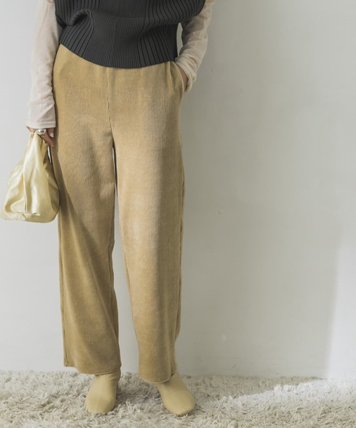 URBAN RESEARCH（アーバンリサーチ）の「ニットコールストレートパンツ（その他パンツ・レディース・ベージュ/チャコールグレー・FREE）」の13枚目の写真