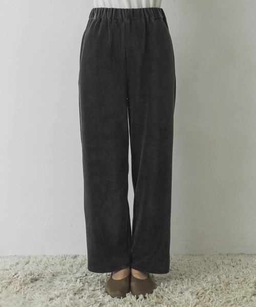 URBAN RESEARCH（アーバンリサーチ）の「ニットコールストレートパンツ（その他パンツ・レディース・ベージュ/チャコールグレー・FREE）」の19枚目の写真