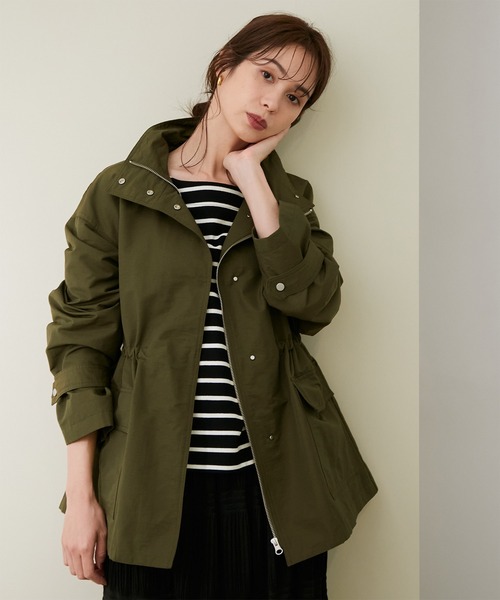 ROPE'（ロペ）の「【WEB限定】撥水ミリタリーブルゾン（ミリタリージャケット・レディース・キャメル/カーキ・38）」の2枚目の写真