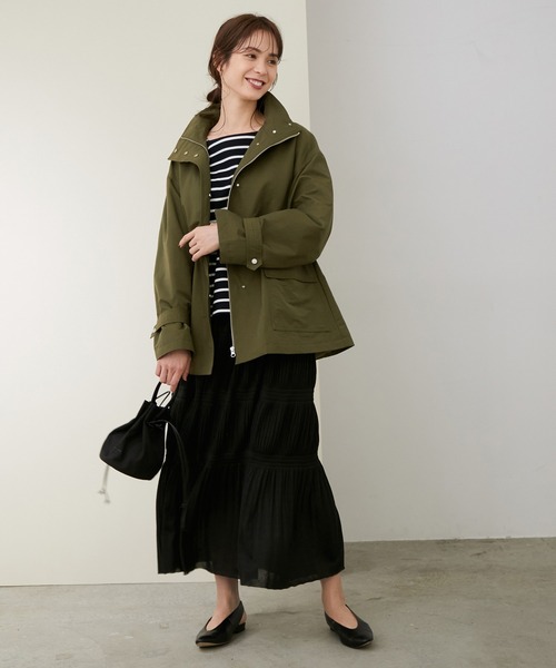 ROPE'（ロペ）の「【WEB限定】撥水ミリタリーブルゾン（ミリタリージャケット・レディース・キャメル/カーキ・38）」の15枚目の写真