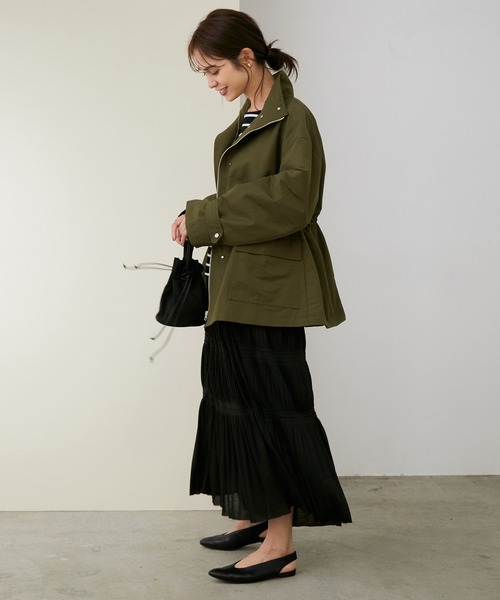 ROPE'（ロペ）の「【WEB限定】撥水ミリタリーブルゾン（ミリタリージャケット・レディース・キャメル/カーキ・38）」の10枚目の写真