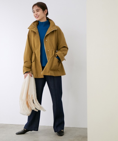 ROPE'（ロペ）の「【WEB限定】撥水ミリタリーブルゾン（ミリタリージャケット・レディース・キャメル/カーキ・38）」の7枚目の写真