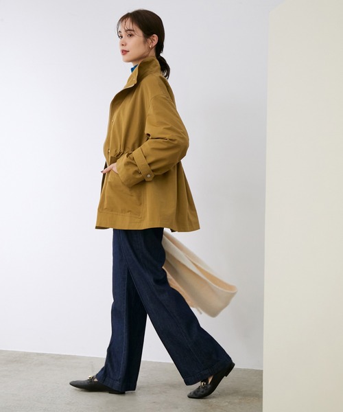 ROPE'（ロペ）の「【WEB限定】撥水ミリタリーブルゾン（ミリタリージャケット・レディース・キャメル/カーキ・38）」の5枚目の写真
