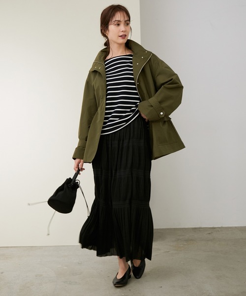 ROPE'（ロペ）の「【WEB限定】撥水ミリタリーブルゾン（ミリタリージャケット・レディース・キャメル/カーキ・38）」の19枚目の写真