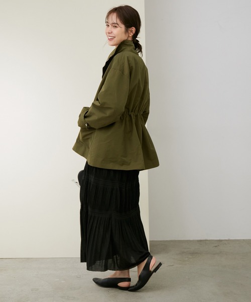 ROPE'（ロペ）の「【WEB限定】撥水ミリタリーブルゾン（ミリタリージャケット・レディース・キャメル/カーキ・38）」の17枚目の写真