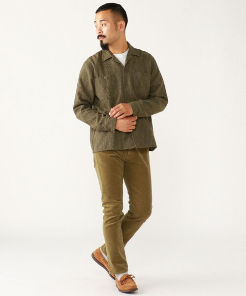 BEAMS PLUS(ビームスプラス)の「BEAMS PLUS / モール ツイル オープンカラー ミリタリー シャツ(シャツ/ブラウス・メンズ・チャコールグレー/オリーブ・LARGE/MEDIUM/X-LARGE/SMALL)」の5枚目の写真
