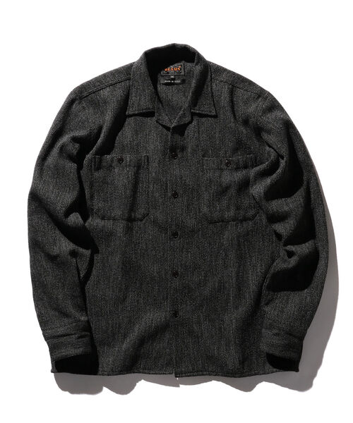 BEAMS PLUS(ビームスプラス)の「BEAMS PLUS / モール ツイル オープンカラー ミリタリー シャツ(シャツ/ブラウス・メンズ・チャコールグレー/オリーブ・LARGE/MEDIUM/X-LARGE/SMALL)」の10枚目の写真