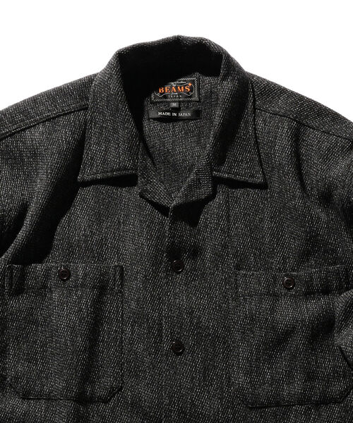 BEAMS PLUS(ビームスプラス)の「BEAMS PLUS / モール ツイル オープンカラー ミリタリー シャツ(シャツ/ブラウス・メンズ・チャコールグレー/オリーブ・LARGE/MEDIUM/X-LARGE/SMALL)」の11枚目の写真
