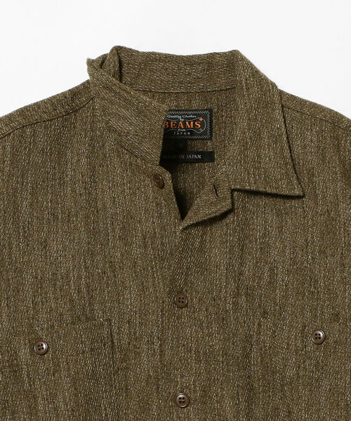 BEAMS PLUS(ビームスプラス)の「BEAMS PLUS / モール ツイル オープンカラー ミリタリー シャツ(シャツ/ブラウス・メンズ・チャコールグレー/オリーブ・LARGE/MEDIUM/X-LARGE/SMALL)」の19枚目の写真