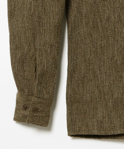 BEAMS PLUS(ビームスプラス)の「BEAMS PLUS / モール ツイル オープンカラー ミリタリー シャツ(シャツ/ブラウス・メンズ・チャコールグレー/オリーブ・LARGE/MEDIUM/X-LARGE/SMALL)」の20枚目の写真
