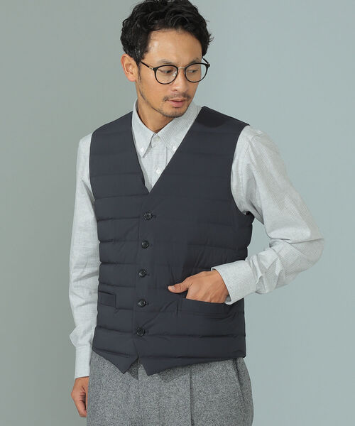 B:MING by BEAMS（ビーミングバイビームス）の「B:MING by BEAMS / ダウンキルト ジレ（ダウンベスト・メンズ・カーキ/ブラック・44/50/48/46）」の2枚目の写真