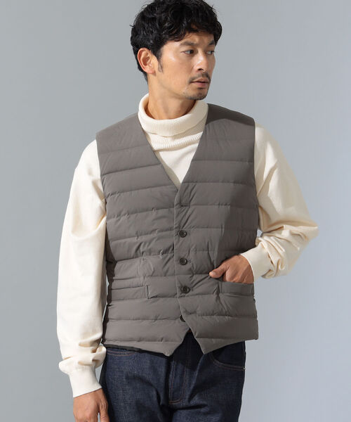 B:MING by BEAMS（ビーミングバイビームス）の「B:MING by BEAMS / ダウンキルト ジレ（ダウンベスト・メンズ・カーキ/ブラック・44/50/48/46）」の4枚目の写真