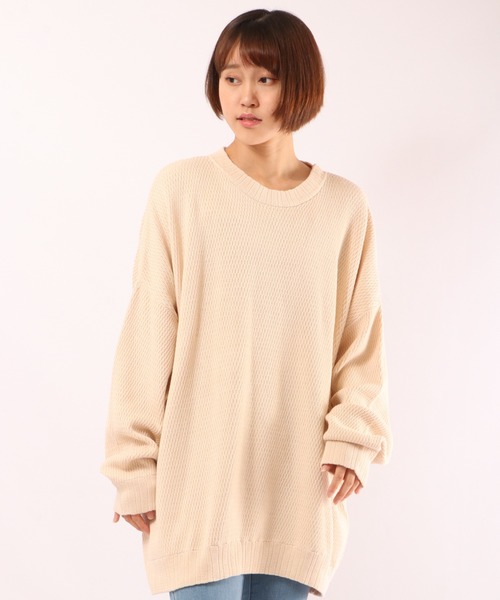 Revo.(レボ)の「ハニカムワッフル コットンニット LS Tee(ニット/セーター・メンズ・ブラック/カーキ/ナチュラル・L/M)」の3枚目の写真