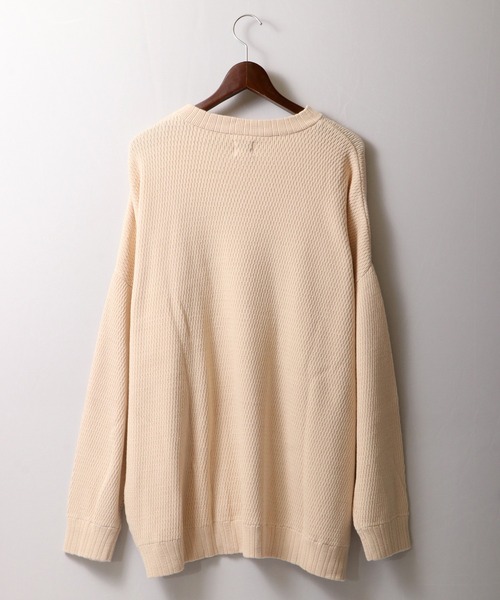 Revo.(レボ)の「ハニカムワッフル コットンニット LS Tee(ニット/セーター・メンズ・ブラック/カーキ/ナチュラル・L/M)」の21枚目の写真