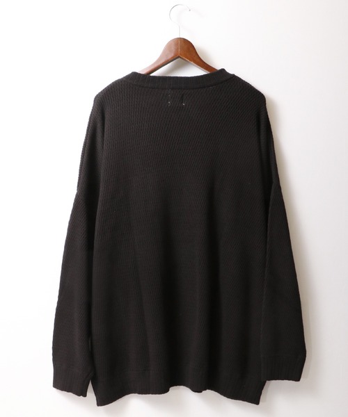 Revo.(レボ)の「ハニカムワッフル コットンニット LS Tee(ニット/セーター・メンズ・ブラック/カーキ/ナチュラル・L/M)」の5枚目の写真
