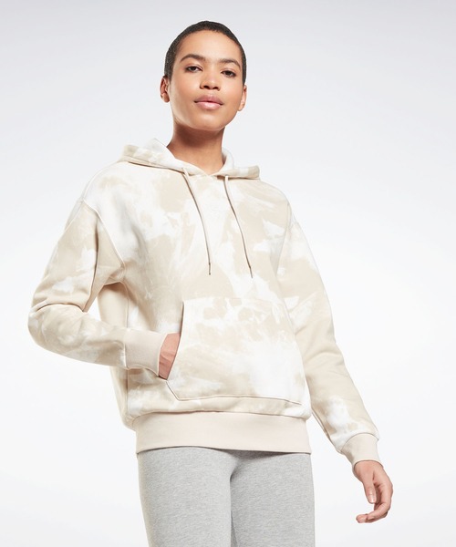 Reebok(リーボック)の「MYT タイダイ フーディー / MYT Tie-Dyed Hoodie(パーカー・レディース・ライトベージュ/ブラック・MEDIUM/SMALL/X-SMALL/LARGE/X-LARGE)」の2枚目の写真
