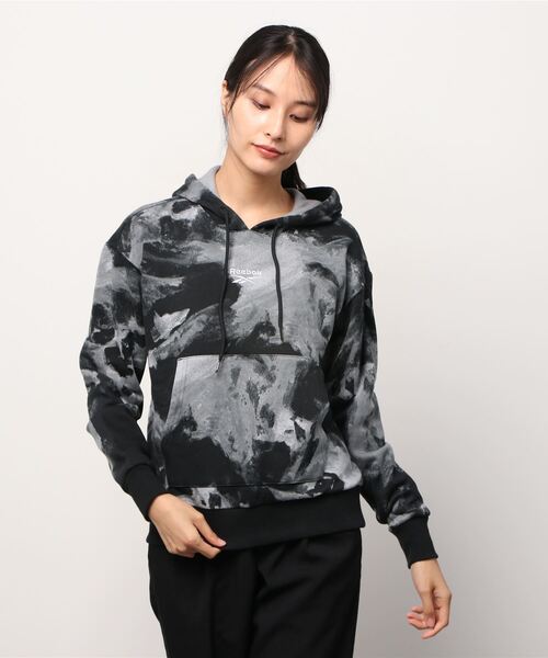Reebok(リーボック)の「MYT タイダイ フーディー / MYT Tie-Dyed Hoodie(パーカー・レディース・ライトベージュ/ブラック・MEDIUM/SMALL/X-SMALL/LARGE/X-LARGE)」の4枚目の写真
