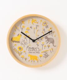 studio CLIP（スタディオクリップ）の「刺繍ウォールクロック[点と線