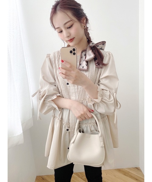 JUMELLE(ジュメロ)の「ティアードリボンブラウス(シャツ/ブラウス・レディース・ベージュ・FREE)」の8枚目の写真