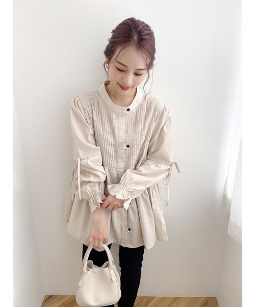 JUMELLE(ジュメロ)の「ティアードリボンブラウス(シャツ/ブラウス・レディース・ベージュ・FREE)」の19枚目の写真