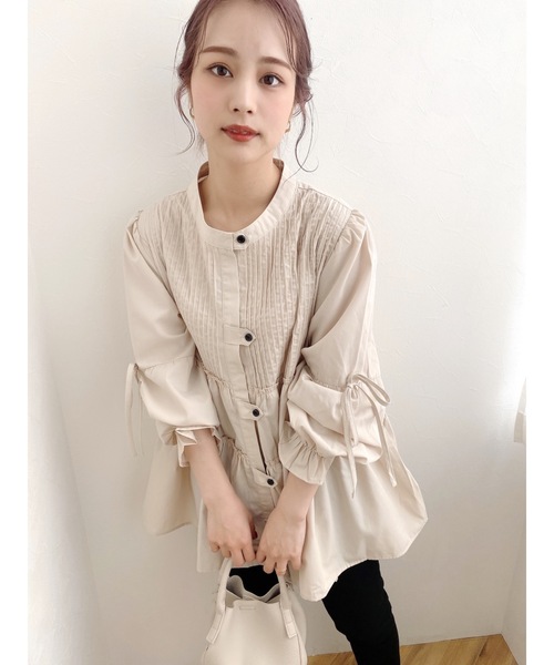 JUMELLE(ジュメロ)の「ティアードリボンブラウス(シャツ/ブラウス・レディース・ベージュ・FREE)」の13枚目の写真