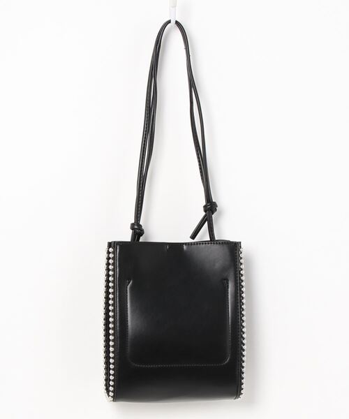 N.（N. Natural Beauty Basic）（エヌエヌナチュラルビューティーベーシック）の「ミドルスクエアボールチェーンショルダーバッグ（ショルダーバッグ・レディース・パープル/ブラック・ﾌﾘ-）」の3枚目の写真