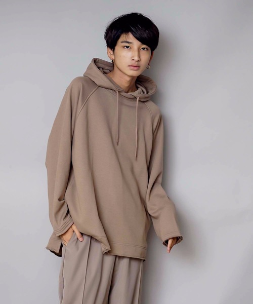 UNIIT(ユニット)の「【UNIIT/ユニット】ネックデザインルーズビッグシルエットプルパーカースウェット(パーカー・メンズ・ブルー系その他/グリーン/杢グレー/ホワイト/ベージュ/ブラック・SMALL/MEDIUM/LARGE)」の4枚目の写真