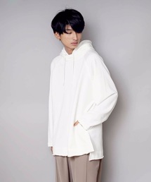 【UNIIT/ユニット】ネックデザインルーズビッグシルエットプルパーカースウェット