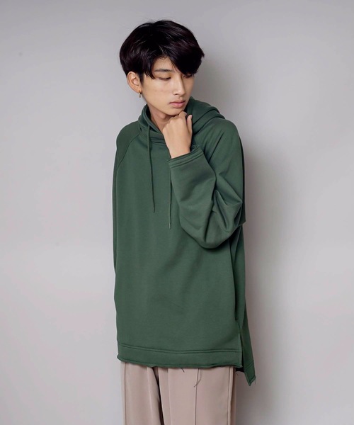 UNIIT(ユニット)の「【UNIIT/ユニット】ネックデザインルーズビッグシルエットプルパーカースウェット(パーカー・メンズ・ブルー系その他/グリーン/杢グレー/ホワイト/ベージュ/ブラック・SMALL/MEDIUM/LARGE)」の5枚目の写真