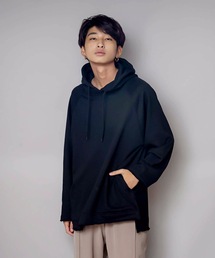 【UNIIT/ユニット】ネックデザインルーズビッグシルエットプルパーカースウェット