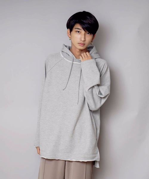 UNIIT(ユニット)の「【UNIIT/ユニット】ネックデザインルーズビッグシルエットプルパーカースウェット(パーカー・メンズ・ブルー系その他/グリーン/杢グレー/ホワイト/ベージュ/ブラック・SMALL/MEDIUM/LARGE)」の18枚目の写真