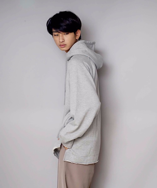 UNIIT(ユニット)の「【UNIIT/ユニット】ネックデザインルーズビッグシルエットプルパーカースウェット(パーカー・メンズ・ブルー系その他/グリーン/杢グレー/ホワイト/ベージュ/ブラック・SMALL/MEDIUM/LARGE)」の12枚目の写真
