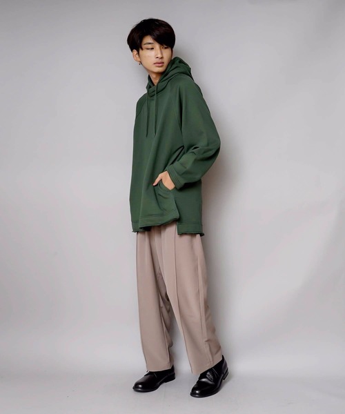 UNIIT(ユニット)の「【UNIIT/ユニット】ネックデザインルーズビッグシルエットプルパーカースウェット(パーカー・メンズ・ブルー系その他/グリーン/杢グレー/ホワイト/ベージュ/ブラック・SMALL/MEDIUM/LARGE)」の20枚目の写真