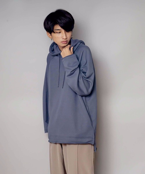 UNIIT(ユニット)の「【UNIIT/ユニット】ネックデザインルーズビッグシルエットプルパーカースウェット(パーカー・メンズ・ブルー系その他/グリーン/杢グレー/ホワイト/ベージュ/ブラック・SMALL/MEDIUM/LARGE)」の7枚目の写真
