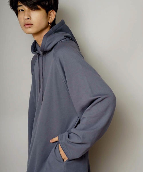 UNIIT(ユニット)の「【UNIIT/ユニット】ネックデザインルーズビッグシルエットプルパーカースウェット(パーカー・メンズ・ブルー系その他/グリーン/杢グレー/ホワイト/ベージュ/ブラック・SMALL/MEDIUM/LARGE)」の8枚目の写真