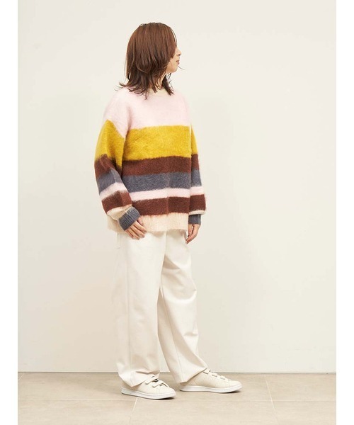 emmi(エミ)の「【emmi atelier】ストレッチサロペット(サロペット/オーバーオール・レディース・ホワイト/ブラック・1/0)」の5枚目の写真