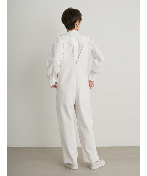 emmi(エミ)の「【emmi atelier】ストレッチサロペット(サロペット/オーバーオール・レディース・ホワイト/ブラック・1/0)」の11枚目の写真