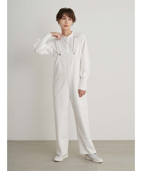 emmi(エミ)の「【emmi atelier】ストレッチサロペット(サロペット/オーバーオール・レディース・ホワイト/ブラック・1/0)」の21枚目の写真