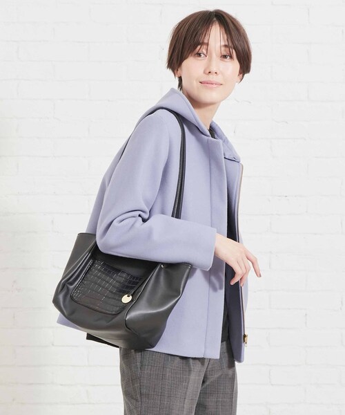 DRESKIP(ドレスキップ)の「◆つまみハンドルミニトート(トートバッグ・レディース・グレー系4/ベージュ系4/ブラック系4・00)」の8枚目の写真