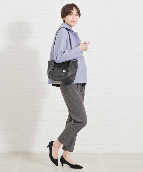 DRESKIP(ドレスキップ)の「◆つまみハンドルミニトート(トートバッグ・レディース・グレー系4/ベージュ系4/ブラック系4・00)」の12枚目の写真