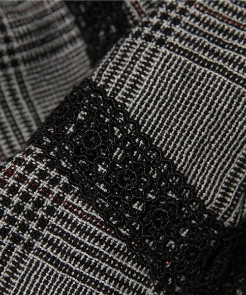 axes femme（アクシーズファム）の「チェックイレヘムロングスカート（スカート・レディース・ワイン/ブラウン/グレー・MEDIUM）」の10枚目の写真