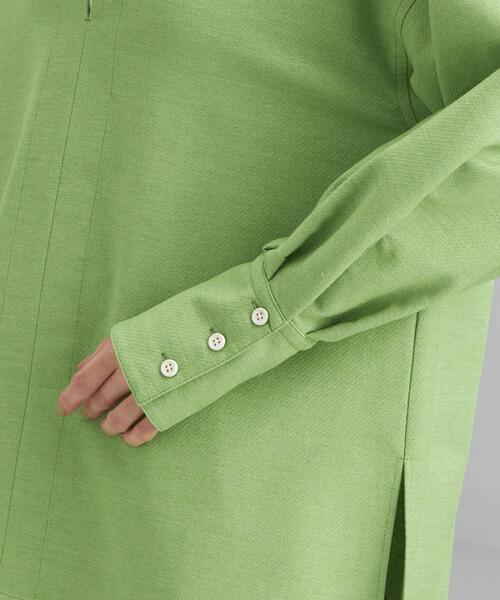 green label relaxing（グリーンレーベルリラクシング）の「コットニー スキッパー ブラウス（シャツ/ブラウス・レディース・ネイビー/ライム/ナチュラル・FREE）」の13枚目の写真
