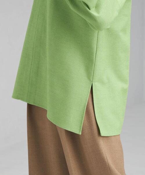 green label relaxing（グリーンレーベルリラクシング）の「コットニー スキッパー ブラウス（シャツ/ブラウス・レディース・ネイビー/ライム/ナチュラル・FREE）」の14枚目の写真