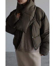 Bonjour Sagan | 【ZOZO限定カラー】マフラー付きノーカラーダウンコート(ダウンジャケット/コート)