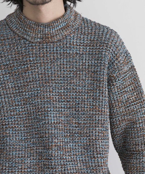 URBAN RESEARCH（アーバンリサーチ）の「3Gミックスカラーニット（ニット/セーター・メンズ・レッド/ブルー系その他・LARGE/MEDIUM）」の4枚目の写真