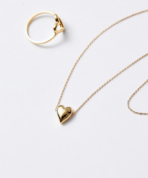 ADAM ET ROPE'（アダムエロペ）の「【LES BIJOUX】ハートネックレス（ネックレス・レディース・ゴールド/シルバー・FREE）」の2枚目の写真